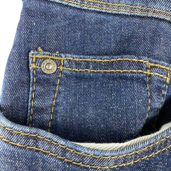 BRAX Cadiz Mens Blue Dark Wash Stretch Straight Fit Denim Jeans Estimate 32 X 30 - Picture 9 of 15